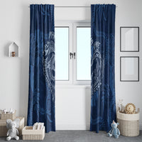 Hawaii Father's Day Vintage Lei Window Curtain Hauoli la Makuakane - Blue LT7 - Polynesian Pride