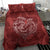 Hawaii Father's Day Vintage Lei Bedding Set Hauoli la Makuakane - Red