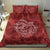 Hawaii Father's Day Vintage Lei Bedding Set Hauoli la Makuakane - Red