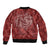 Hawaii Father's Day Vintage Lei Bomber Jacket Hauoli la Makuakane - Red