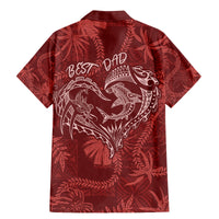 Hawaii Father's Day Vintage Lei Family Matching Mermaid Dress and Hawaiian Shirt Hauoli la Makuakane - Red