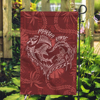 Hawaii Father's Day Vintage Lei Garden Flag Hauoli la Makuakane - Red LT7 Garden Flag Red - Polynesian Pride
