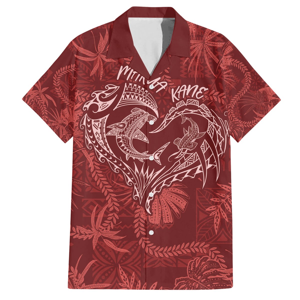 Hawaii Father's Day Vintage Lei Hawaiian Shirt Hauoli la Makuakane - Red LT7 Red - Polynesian Pride
