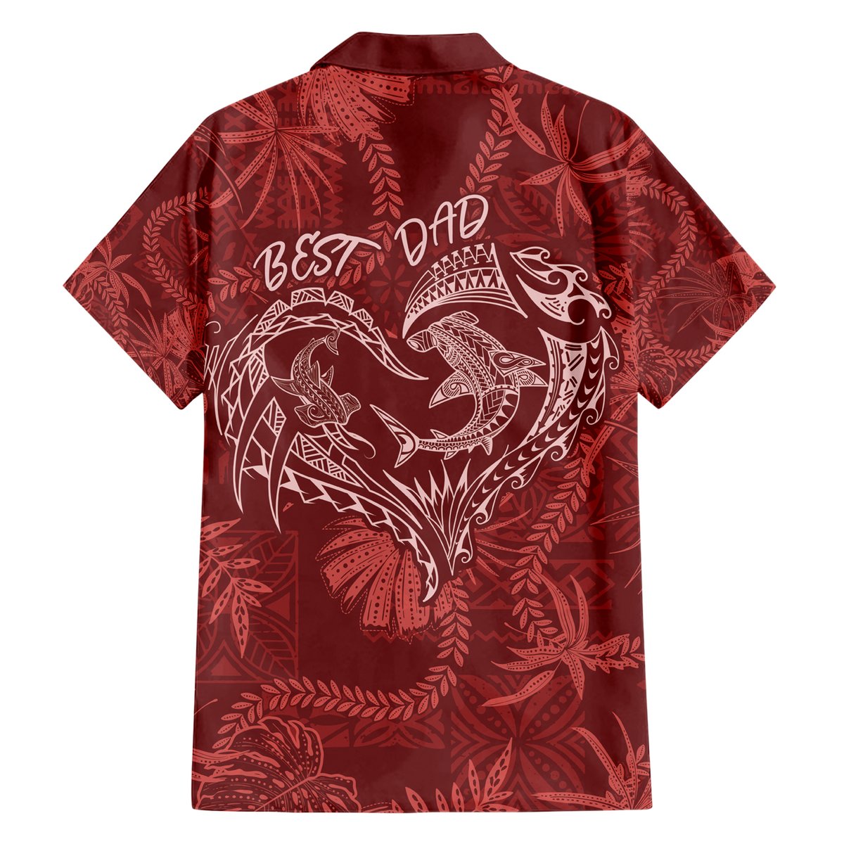 Hawaii Father's Day Vintage Lei Hawaiian Shirt Hauoli la Makuakane - Red LT7 - Polynesian Pride