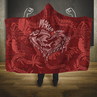 Hawaii Father's Day Vintage Lei Hooded Blanket Hauoli la Makuakane - Red LT7 One Size Red - Polynesian Pride