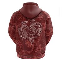 Hawaii Father's Day Vintage Lei Hoodie Hauoli la Makuakane - Red