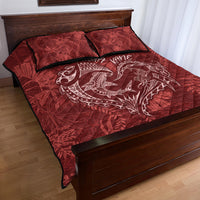 Hawaii Father's Day Vintage Lei Quilt Bed Set Hauoli la Makuakane - Red LT7 - Polynesian Pride