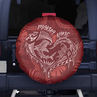 Hawaii Father's Day Vintage Lei Spare Tire Cover Hauoli la Makuakane - Red LT7 - Polynesian Pride