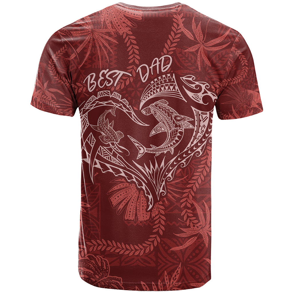 Hawaii Father's Day Vintage Lei T Shirt Hauoli la Makuakane - Red