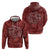 Hawaii Father's Day Vintage Lei Zip Hoodie Hauoli la Makuakane - Red