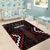 Maori Taiaha Whakairo Personalized Area Rug Red Poutama Motifs