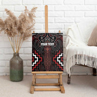 Maori Taiaha Whakairo Personalized Canvas Wall Art Red Poutama Motifs LT7 - Polynesian Pride