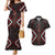 Maori Taiaha Whakairo Personalized Couples Matching Mermaid Dress and Hawaiian Shirt Red Poutama Motifs