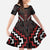 Maori Taiaha Whakairo Personalized Family Matching Mermaid Dress and Hawaiian Shirt Red Poutama Motifs