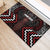 Maori Taiaha Whakairo Personalized Rubber Doormat Red Poutama Motifs