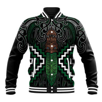 Maori Taiaha Pounamu Whakairo Personalized Baseball Jacket Jade Poutama Motifs LT7 Unisex Jade - Polynesian Pride