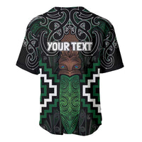 Maori Taiaha Pounamu Whakairo Personalized Baseball Jersey Jade Poutama Motifs
