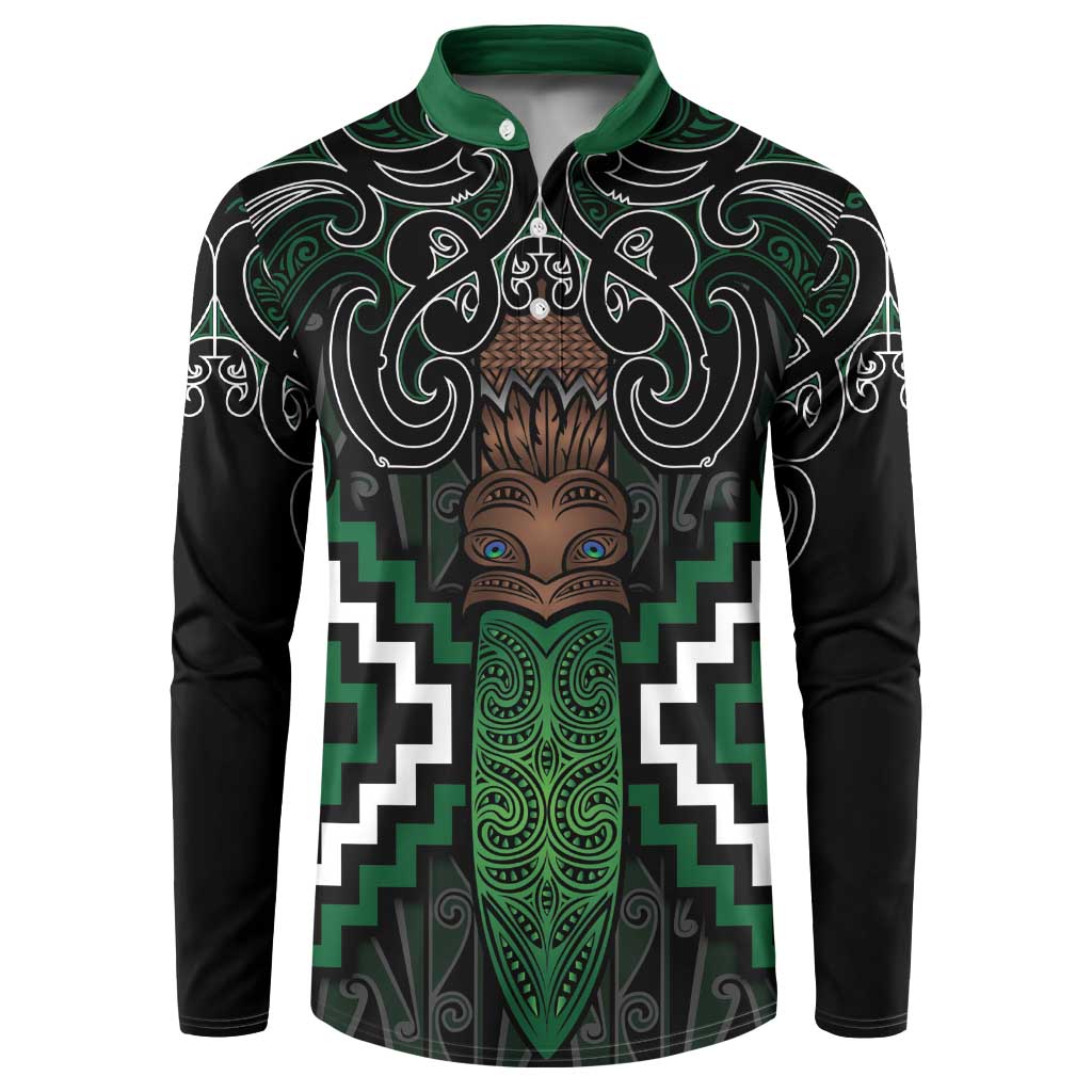 Maori Taiaha Pounamu Whakairo Personalized Button Sweatshirt Jade Poutama Motifs LT7 Jade - Polynesian Pride