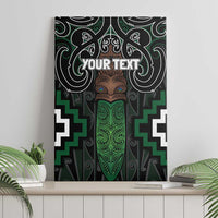 Maori Taiaha Pounamu Whakairo Personalized Canvas Wall Art Jade Poutama Motifs LT7 - Polynesian Pride