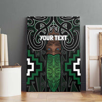 Maori Taiaha Pounamu Whakairo Personalized Canvas Wall Art Jade Poutama Motifs LT7 - Polynesian Pride