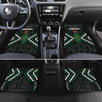 Maori Taiaha Pounamu Whakairo Personalized Car Mats Jade Poutama Motifs LT7 Set 4pcs Jade - Polynesian Pride