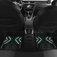 Maori Taiaha Pounamu Whakairo Personalized Car Mats Jade Poutama Motifs LT7 Set 2pcs - Back Jade - Polynesian Pride