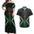 Maori Taiaha Pounamu Whakairo Personalized Couples Matching Off Shoulder Maxi Dress and Hawaiian Shirt Jade Poutama Motifs