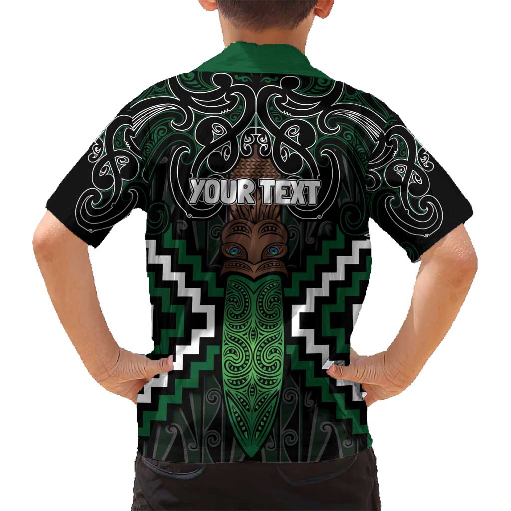 Maori Taiaha Pounamu Whakairo Personalized Family Matching Long Sleeve Bodycon Dress and Hawaiian Shirt Jade Poutama Motifs