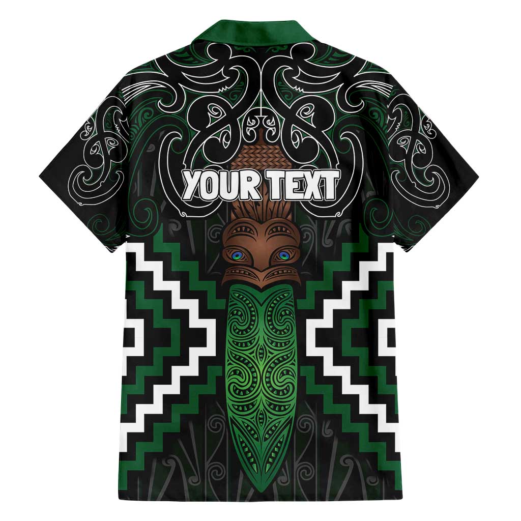 Maori Taiaha Pounamu Whakairo Personalized Family Matching Long Sleeve Bodycon Dress and Hawaiian Shirt Jade Poutama Motifs