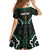 Maori Taiaha Pounamu Whakairo Personalized Family Matching Off The Shoulder Long Sleeve Dress and Hawaiian Shirt Jade Poutama Motifs