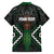Maori Taiaha Pounamu Whakairo Personalized Family Matching Off The Shoulder Long Sleeve Dress and Hawaiian Shirt Jade Poutama Motifs