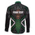Maori Taiaha Pounamu Whakairo Personalized Family Matching Off The Shoulder Long Sleeve Dress and Hawaiian Shirt Jade Poutama Motifs