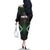 Maori Taiaha Pounamu Whakairo Personalized Family Matching Off The Shoulder Long Sleeve Dress and Hawaiian Shirt Jade Poutama Motifs