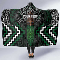 Maori Taiaha Pounamu Whakairo Personalized Hooded Blanket Jade Poutama Motifs LT7 One Size Jade - Polynesian Pride