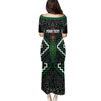 Maori Taiaha Pounamu Whakairo Personalized Puletasi Jade Poutama Motifs