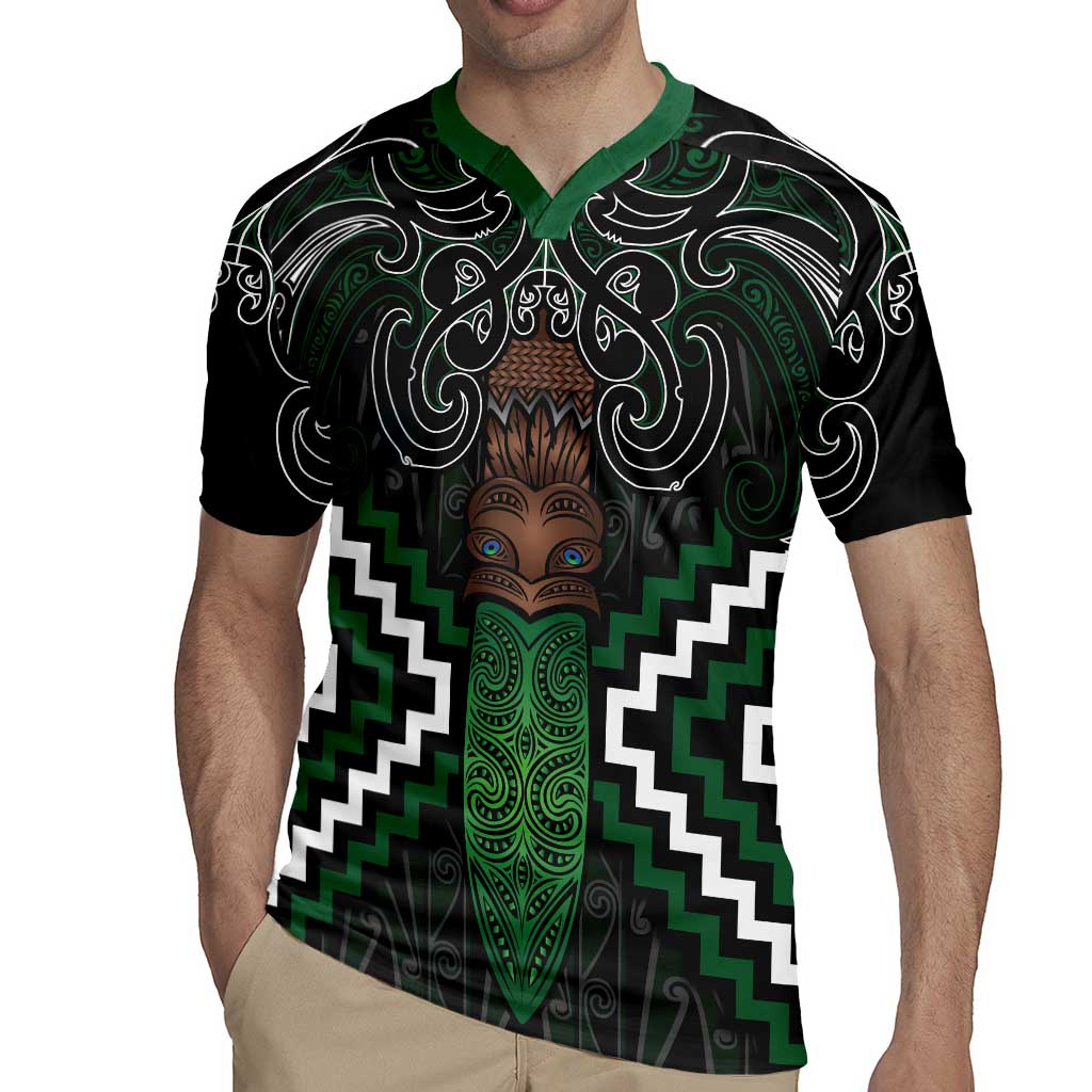 Maori Taiaha Pounamu Whakairo Personalized Rugby Jersey Jade Poutama Motifs