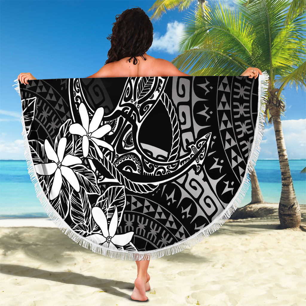Black Kuki Airani Tapakau Beach Blanket Tribal Anchor Mix Tiare LT7 - Polynesian Pride