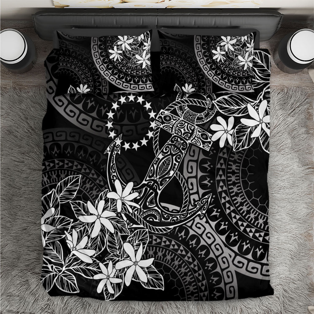 Black Kuki Airani Tapakau Bedding Set Tribal Anchor Mix Tiare LT7 Black - Polynesian Pride