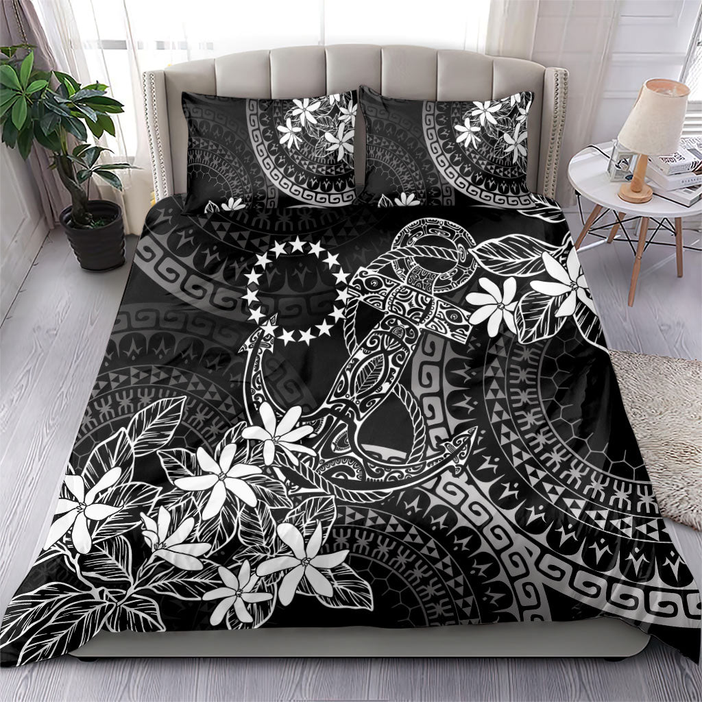 Black Kuki Airani Tapakau Bedding Set Tribal Anchor Mix Tiare LT7 - Polynesian Pride