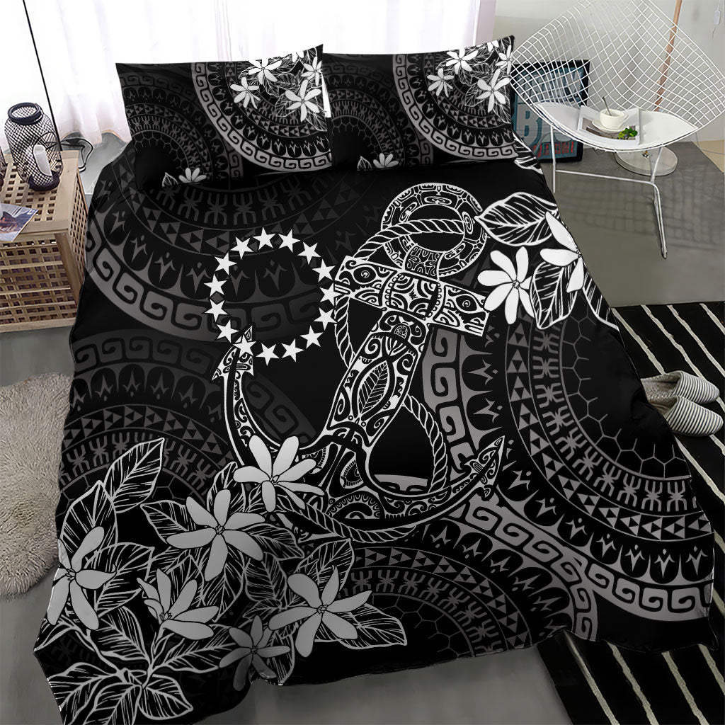 Black Kuki Airani Tapakau Bedding Set Tribal Anchor Mix Tiare LT7 - Polynesian Pride