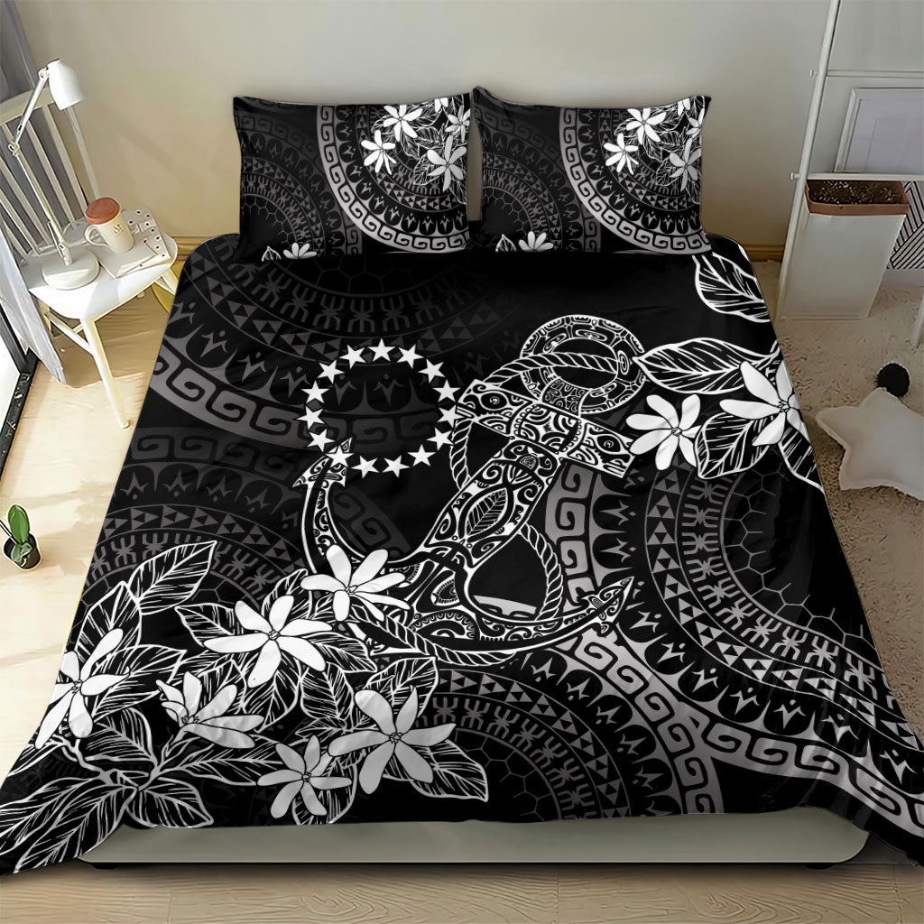 Black Kuki Airani Tapakau Bedding Set Tribal Anchor Mix Tiare LT7 - Polynesian Pride