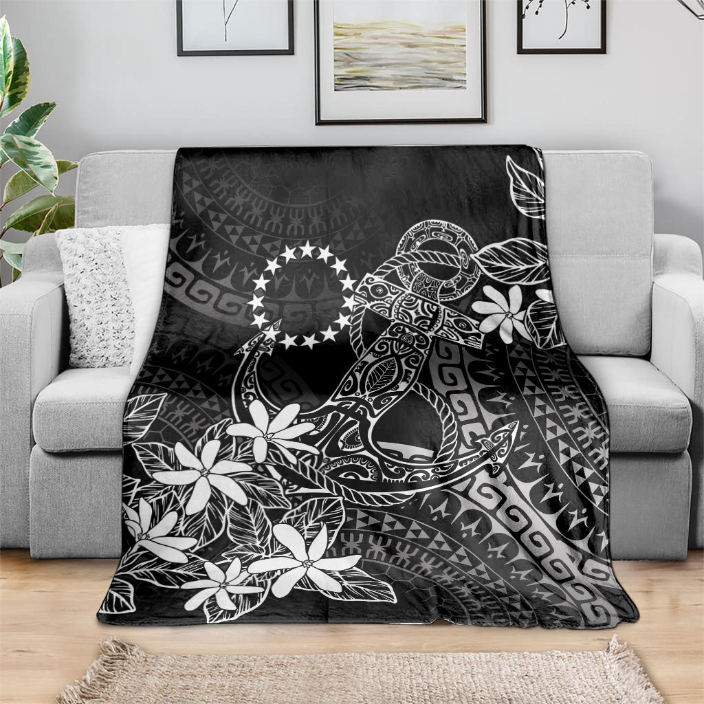 Black Kuki Airani Tapakau Blanket Tribal Anchor Mix Tiare LT7 - Polynesian Pride