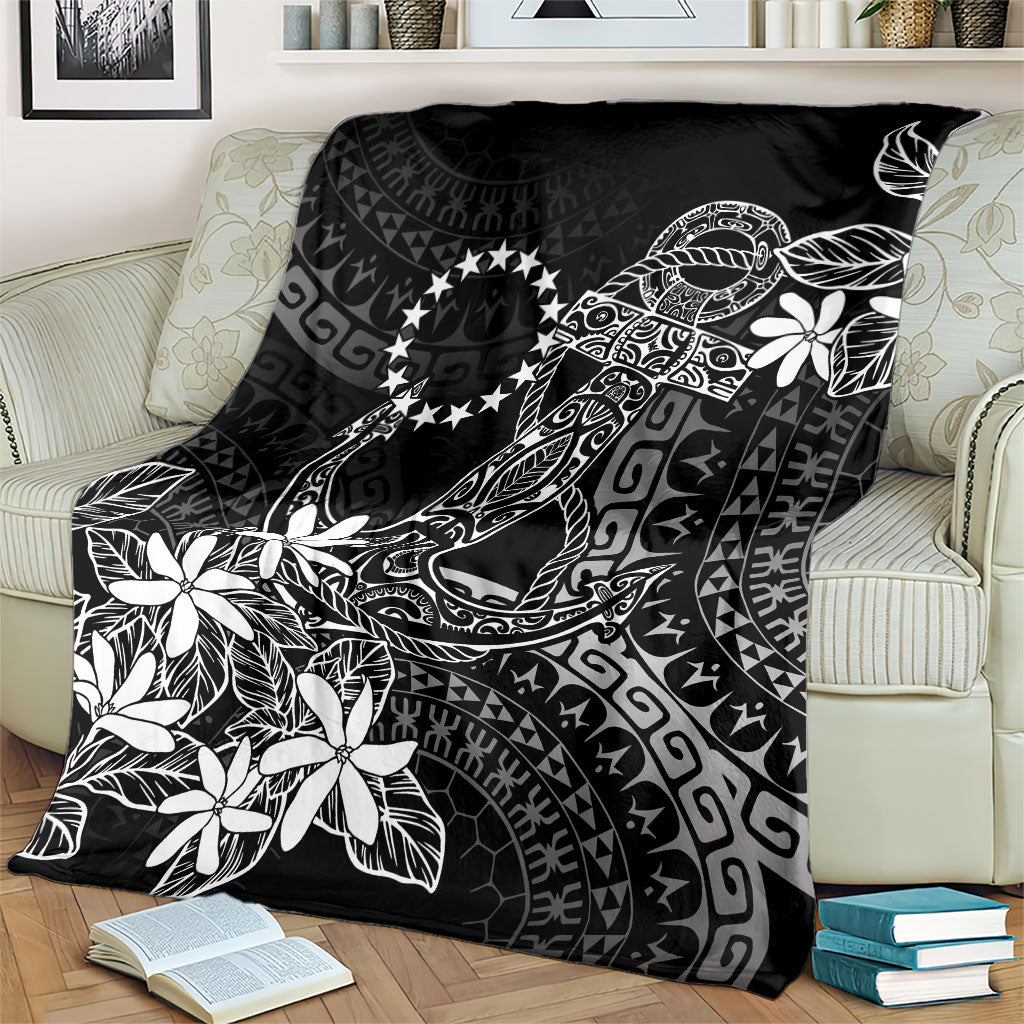 Black Kuki Airani Tapakau Blanket Tribal Anchor Mix Tiare LT7 - Polynesian Pride