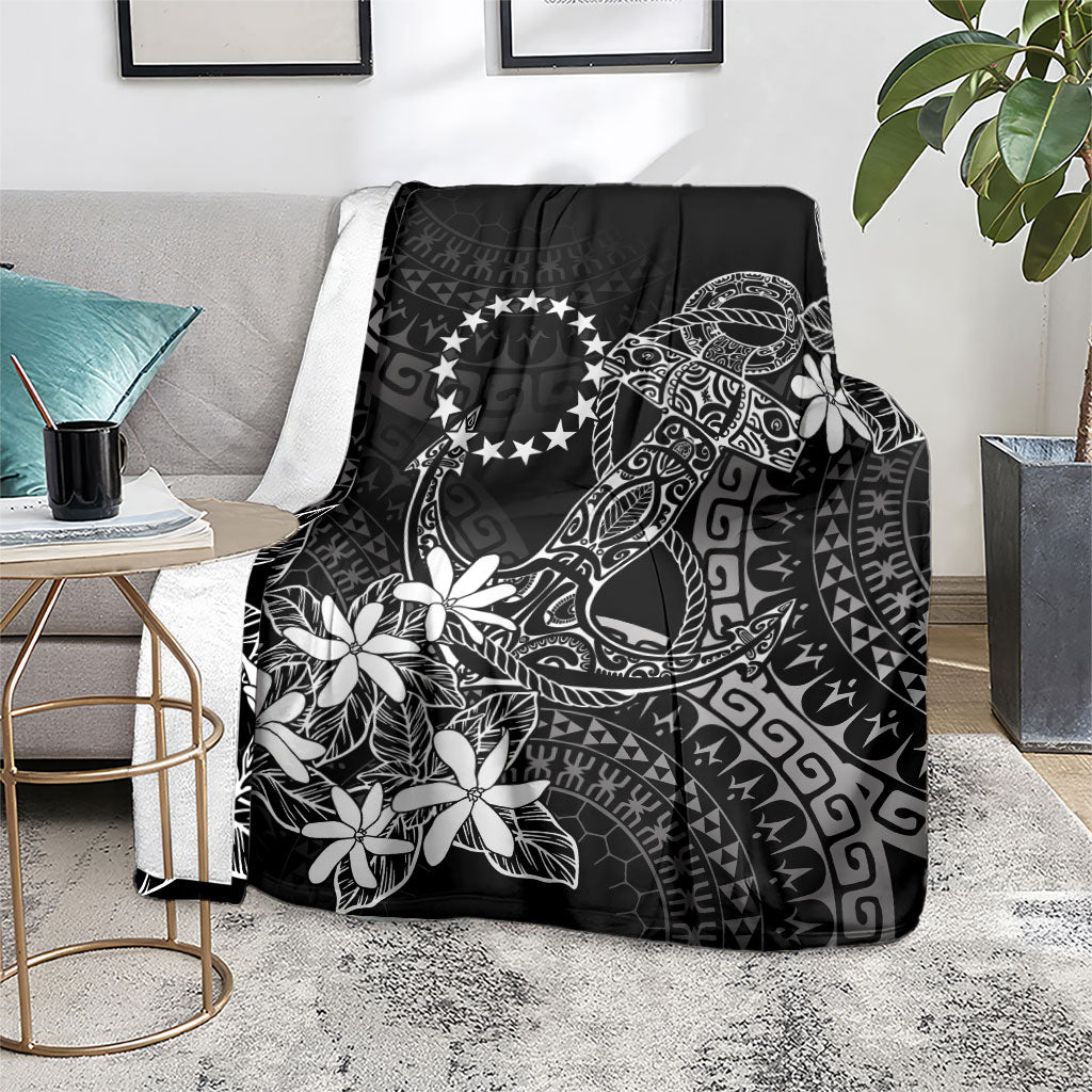 Black Kuki Airani Tapakau Blanket Tribal Anchor Mix Tiare LT7 - Polynesian Pride