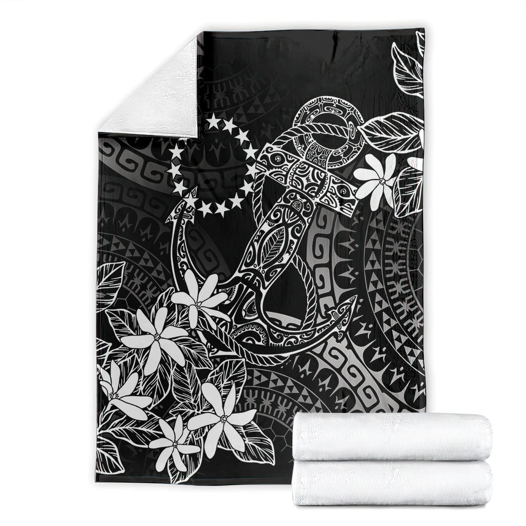 Black Kuki Airani Tapakau Blanket Tribal Anchor Mix Tiare LT7 - Polynesian Pride