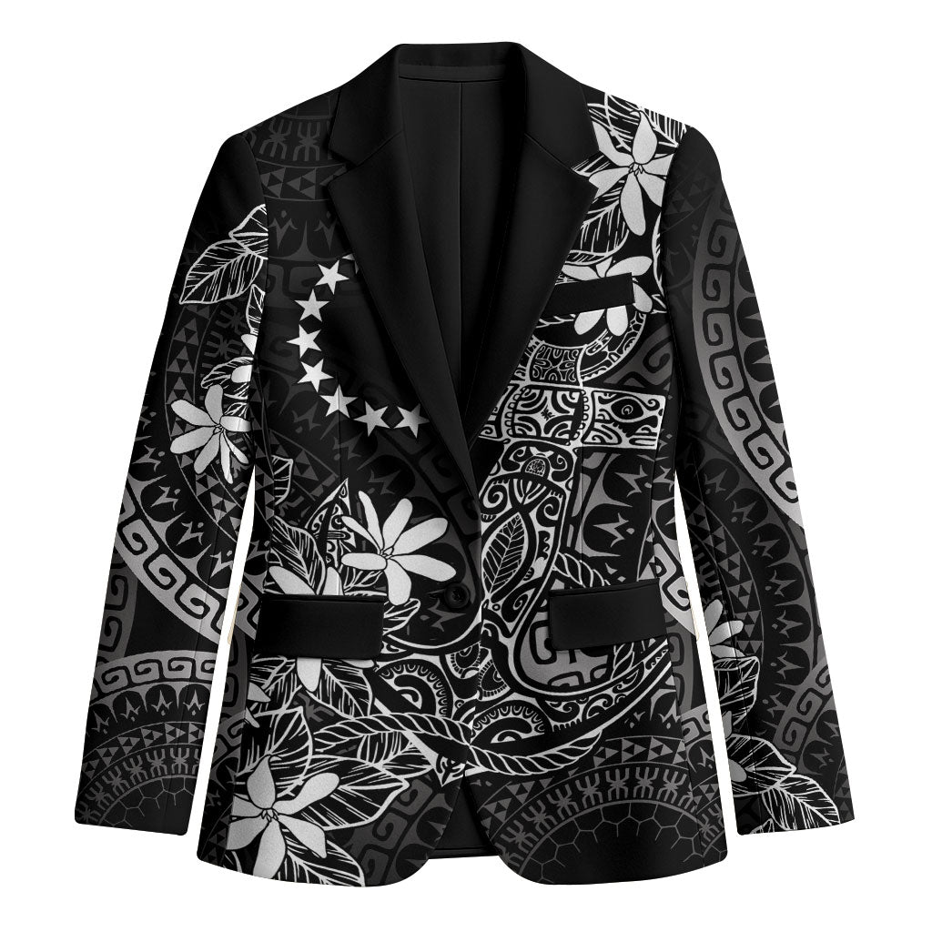Black Kuki Airani Tapakau Blazer Tribal Anchor Mix Tiare LT7 Unisex Black - Polynesian Pride