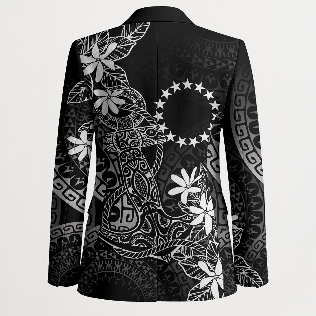 Black Kuki Airani Tapakau Blazer Tribal Anchor Mix Tiare LT7 - Polynesian Pride