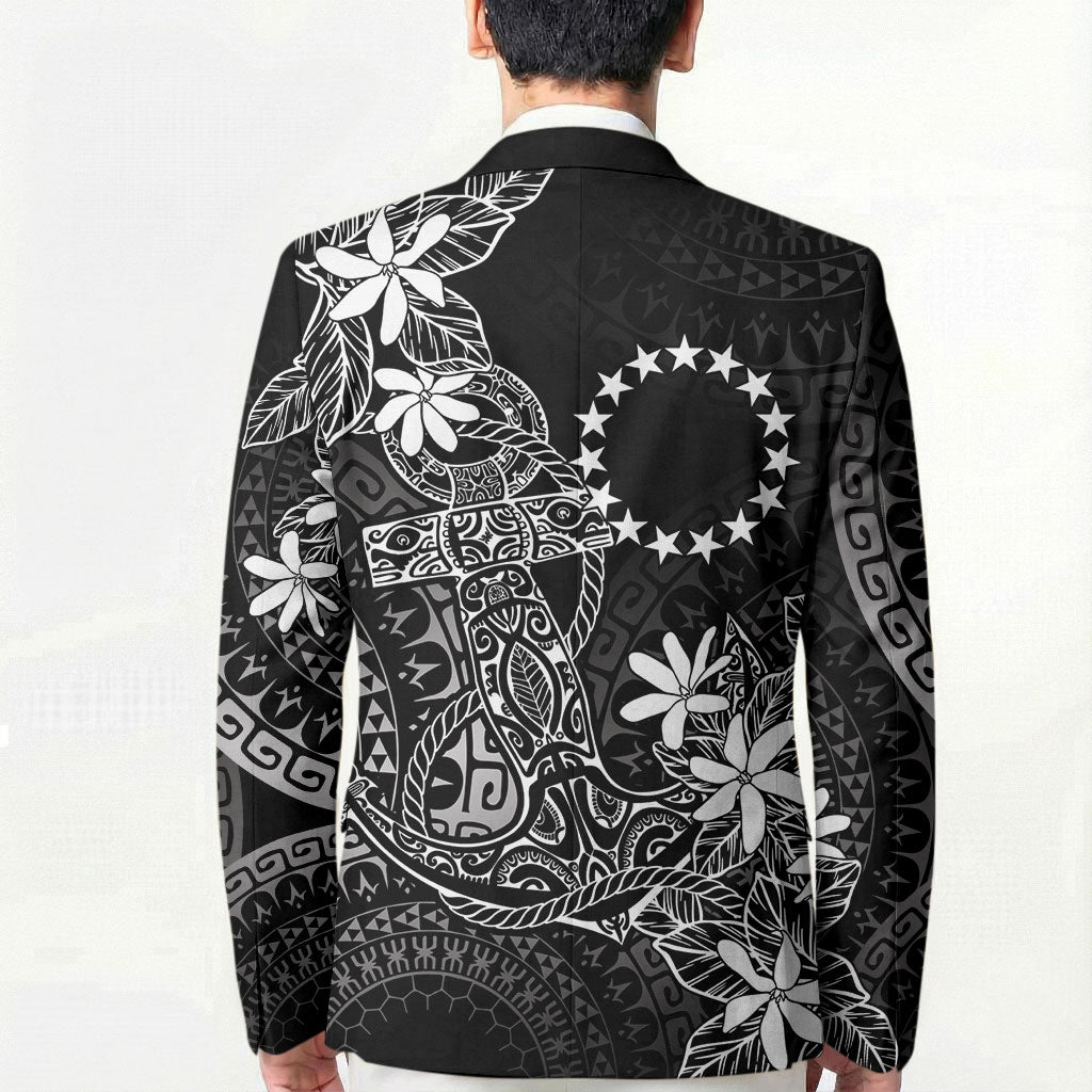 Black Kuki Airani Tapakau Blazer Tribal Anchor Mix Tiare LT7 - Polynesian Pride