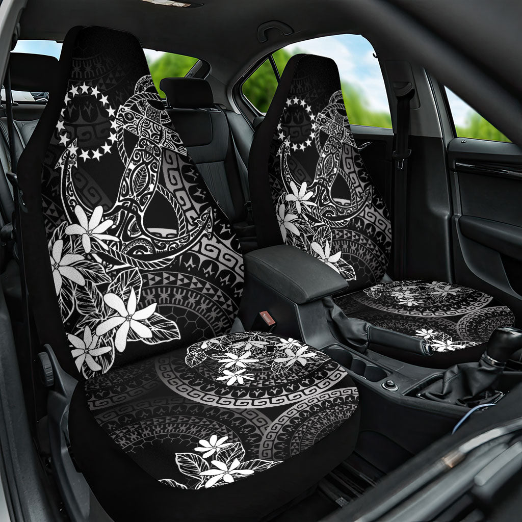 Black Kuki Airani Tapakau Car Seat Cover Tribal Anchor Mix Tiare