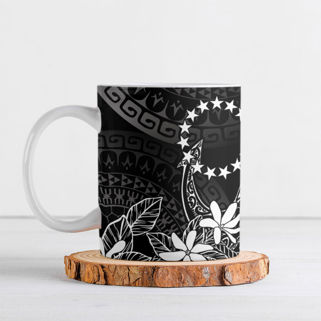 Black Kuki Airani Tapakau Ceramic Mug Tribal Anchor Mix Tiare LT7 Black - Polynesian Pride